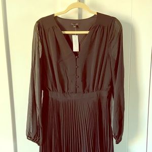NWT Black Chiffon Dress | Ann Taylor | size 6